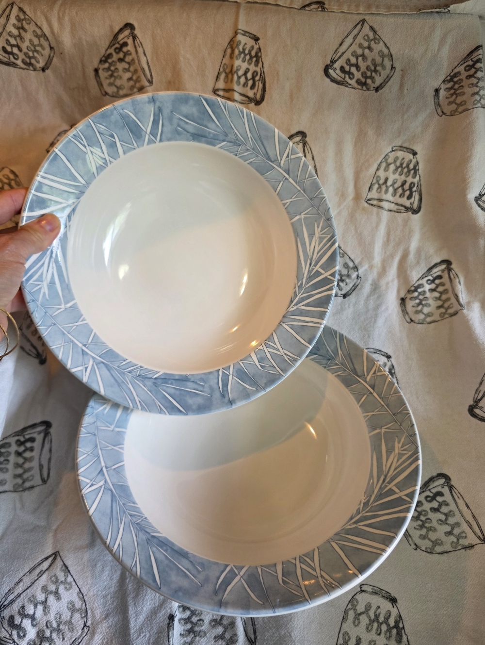 Pfaltzgraff Arborwood Spruce Vintage Ceramic Soup/pasta Bowls - Set of 2